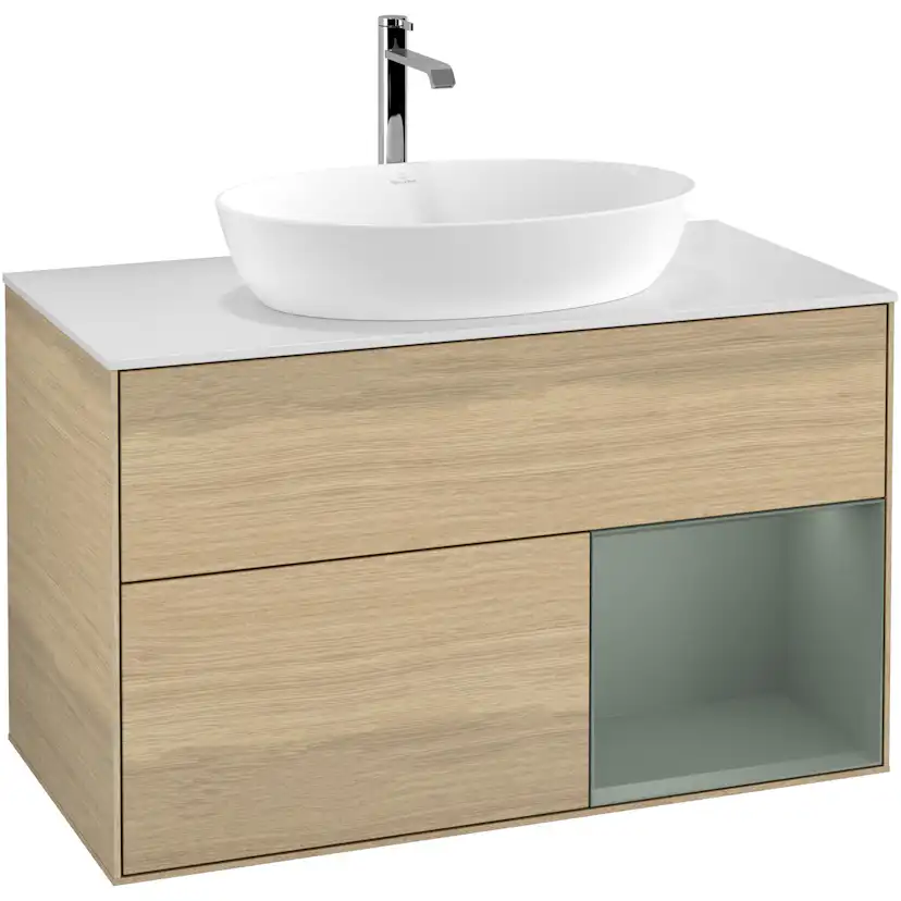 Tvättställsskåp Villeroy & Boch Finion med 2 Lådor Hylla och Bänkskiva för Fristående Tvättställ från Artis & Collaro