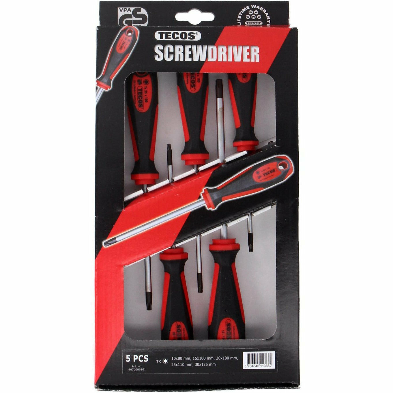 Skruvmejselset Tecos 5-delar (4670006101)