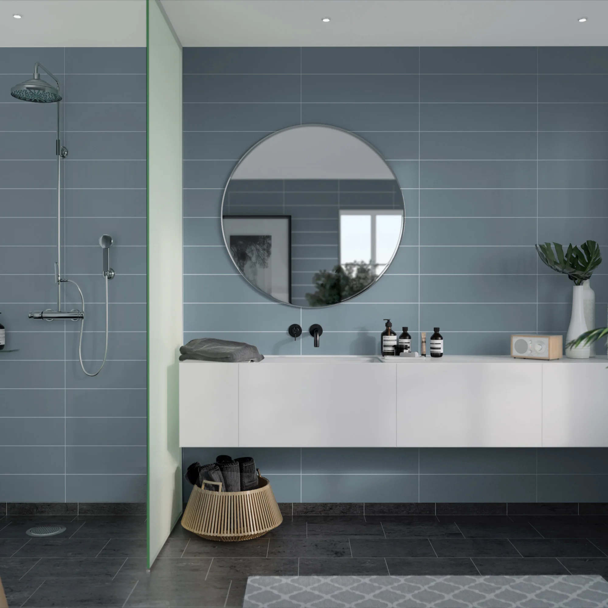 Våtrumsskiva Fibo Dusty Blue 6274-M6015 EM