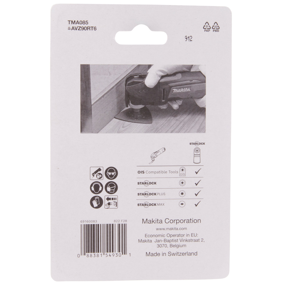 Slipplatta Makita B-69814 Starlock 90 mm K60