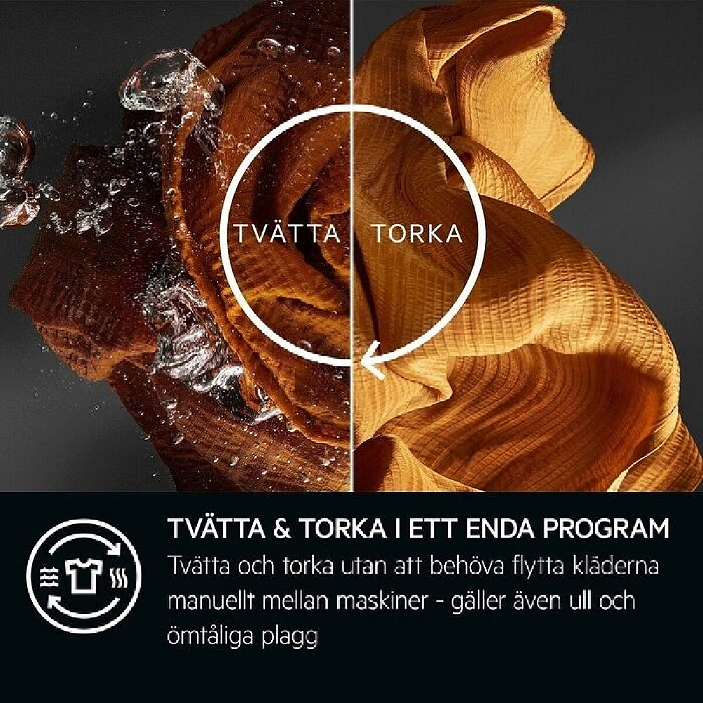 Kombinerad Tvätt/Torktumlare AEG LWR7245965 7000 ProSteam® 9 kg