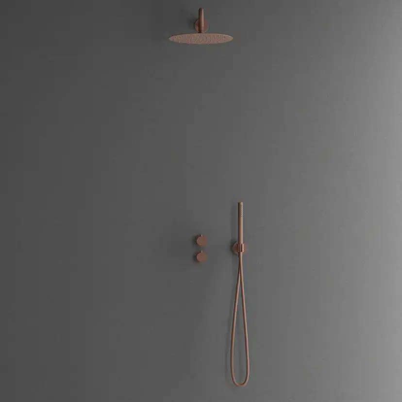 Takduschset Scandtap Steel Harmonized 2X för Inbyggnad Rust Rust/Brun