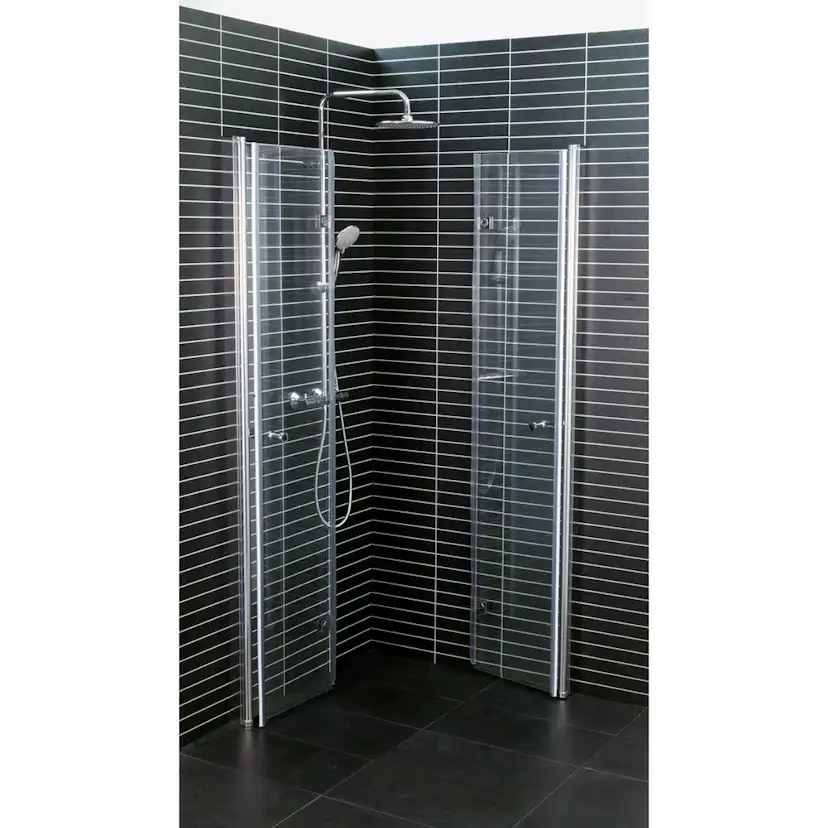 Duschhörn Arrow Twice Corner Klarglasx1000x1200xVänster: 1000 mm, Höger: 1200 mm