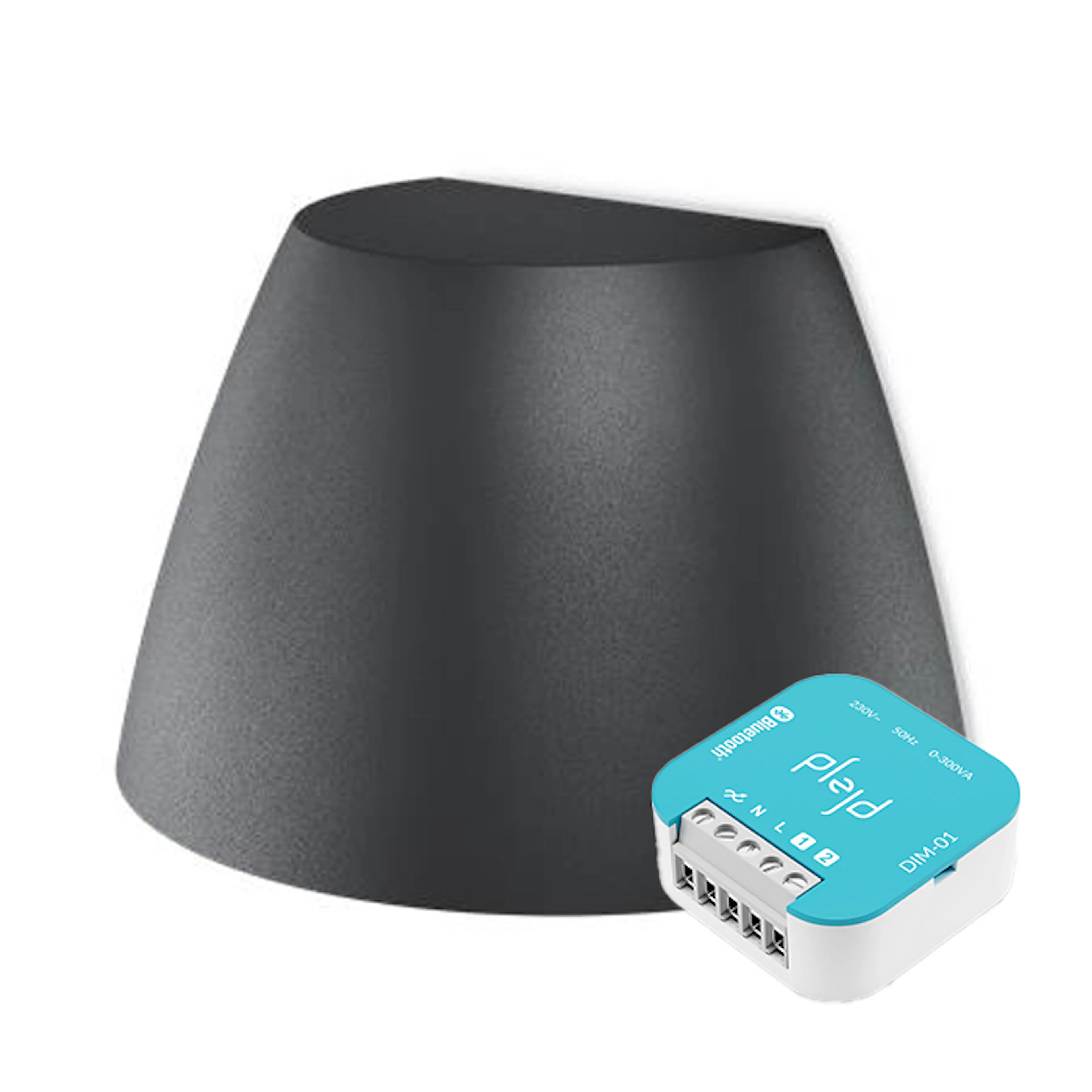 Dimmer Plejd 6st Väggarmatur OUT-02 Svart + DIM-01