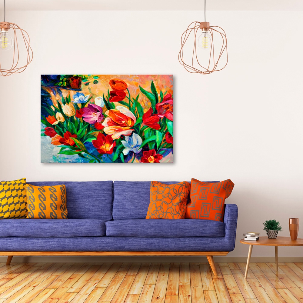 Tavla - Art of Colours Tulips 90x60 90x60 cm