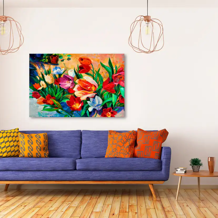 Tavla - Art of Colours Tulips 90x60 90x60 cm