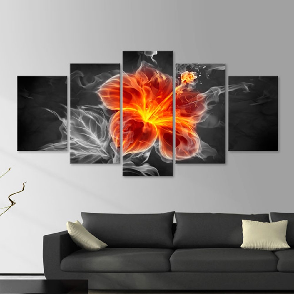 Tavla - Smoky flower 100x50 100x50 cm
