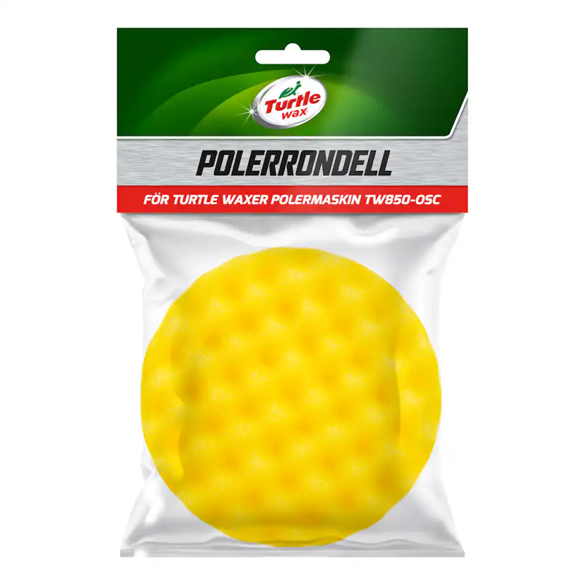 Polerrondell Turtle Wax Våff.Gul 25x130mm