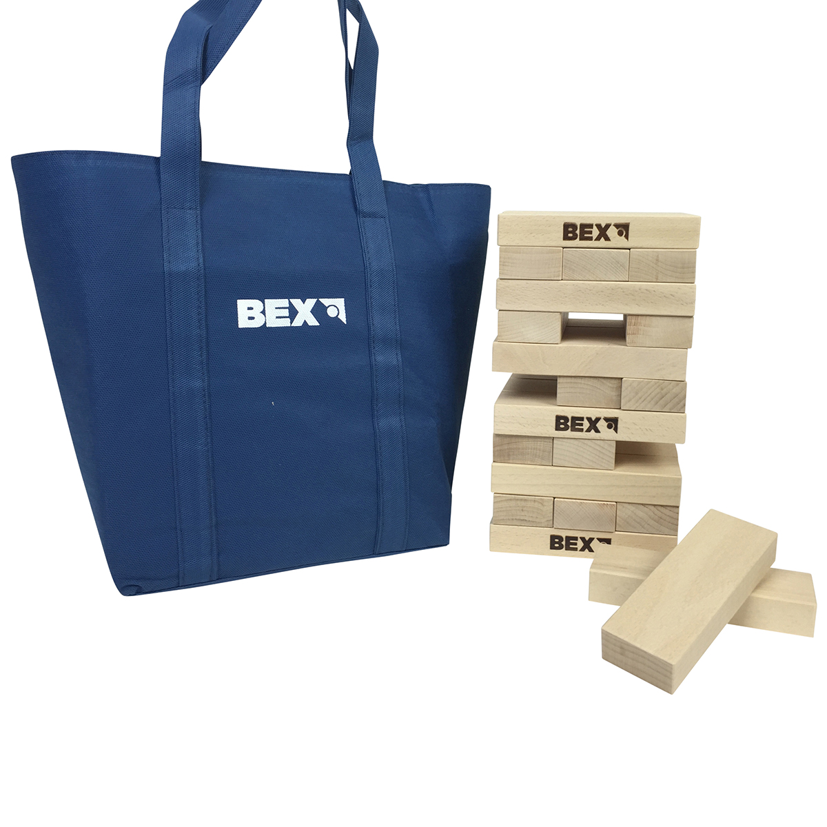 Trädgårdsspel Bex Jenga i Björk med Väska