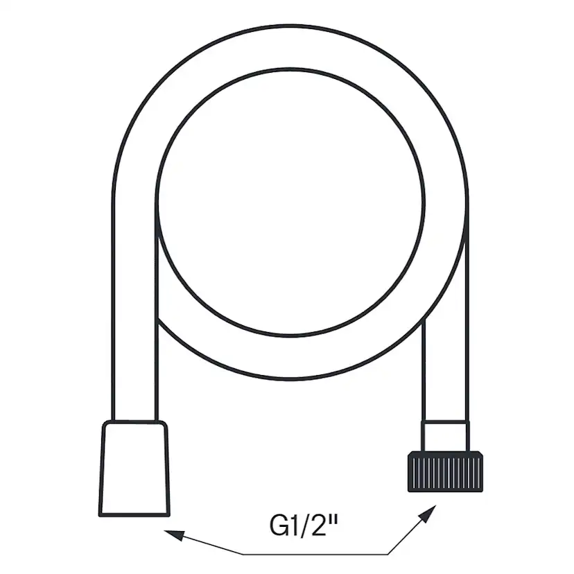Duschslang Tapwell ZFLO 003 2 m Krom