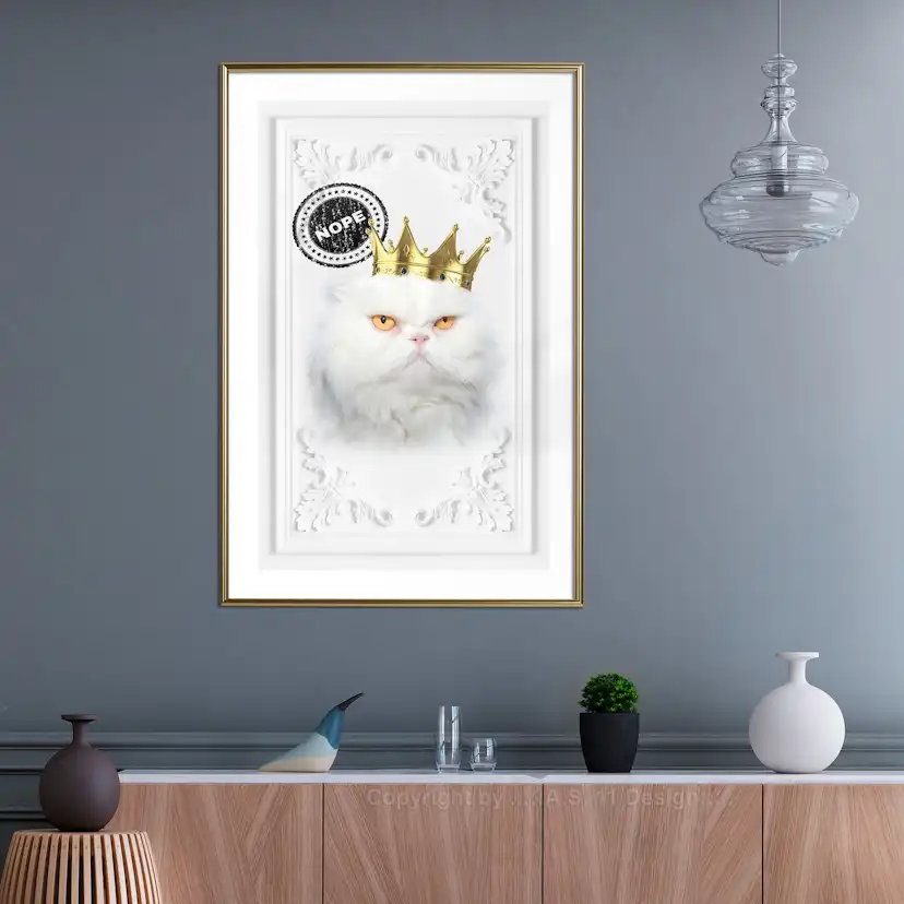 Poster Artgeist Affisch The King Cat