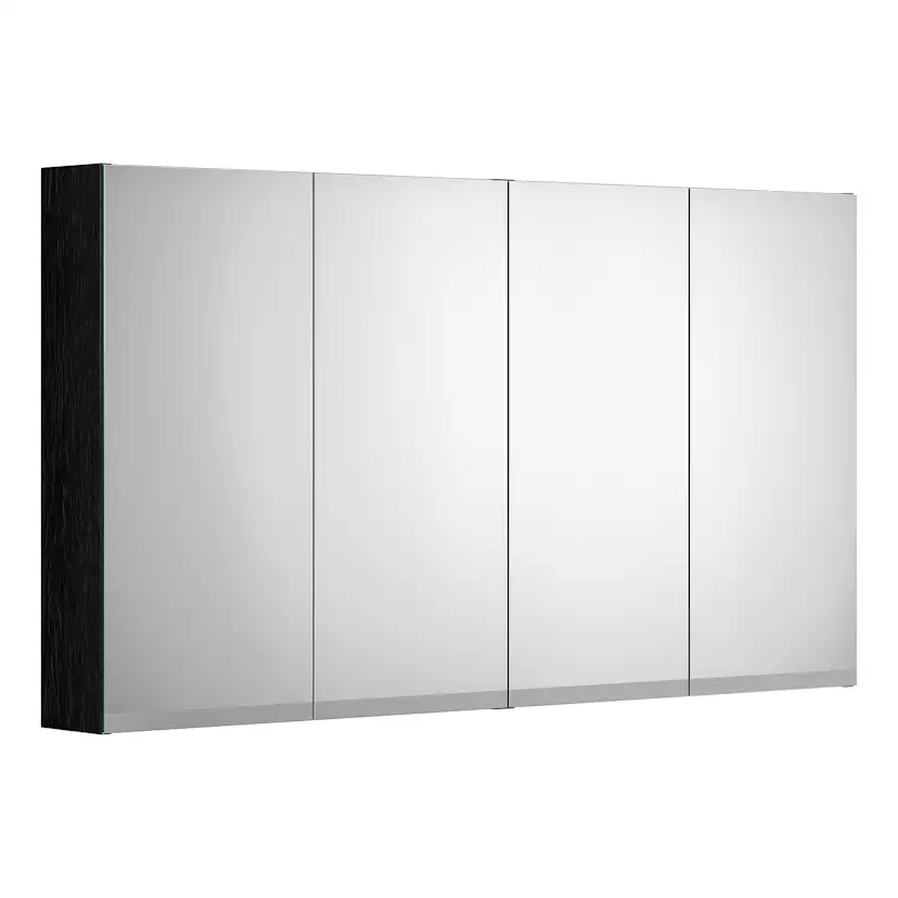 Artic spegelskåp 120cm, Svart askfaner Svart Ask