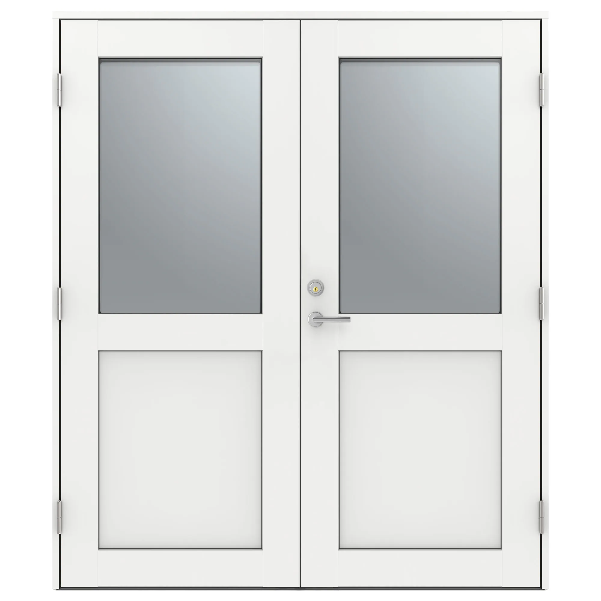 Altanpardörr Trä/Alu 14x21-12 S-0502-Y BxH: 140x210 cm, S-0502-Y, Vit, Glashöjd 120 mm