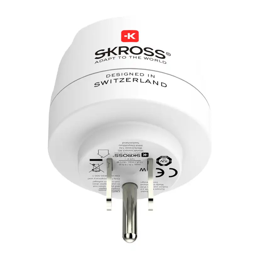 Reseadapter Skross Europa till USA Jordad