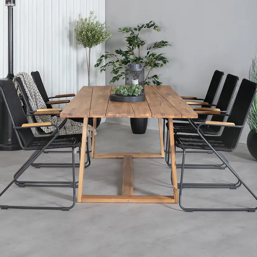 Matgrupp Venture Home Plarra med 6 Billy Karmstolar