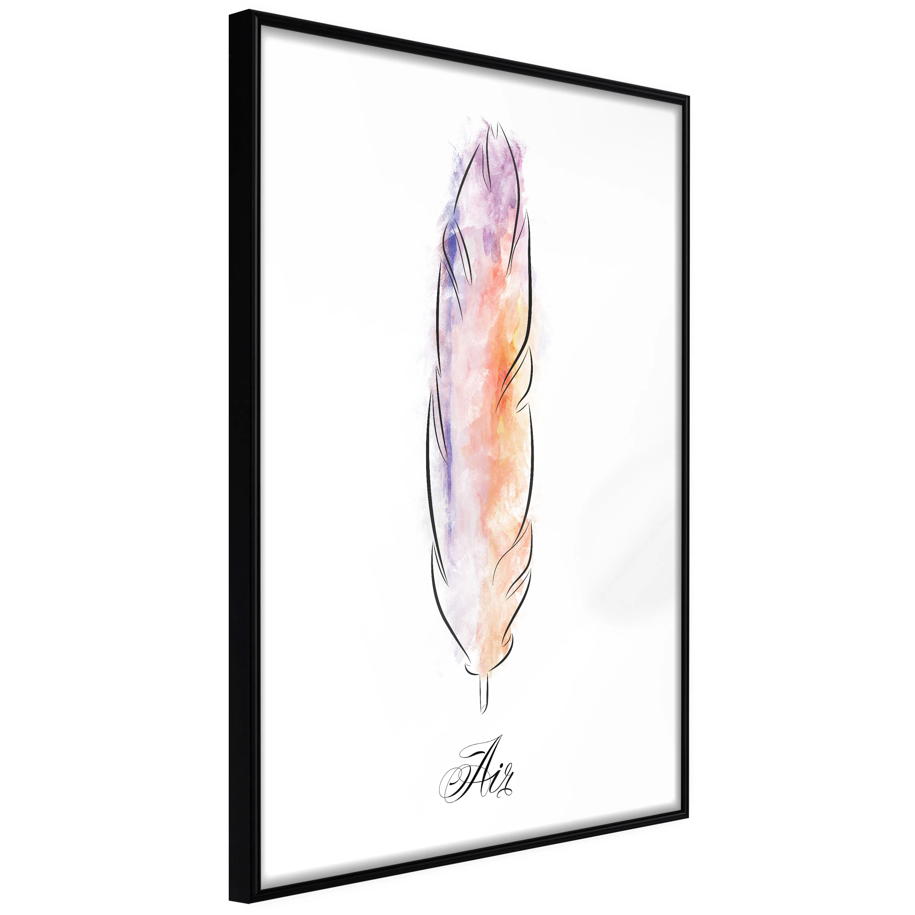 Poster Artgeist Affisch Colourful Feather