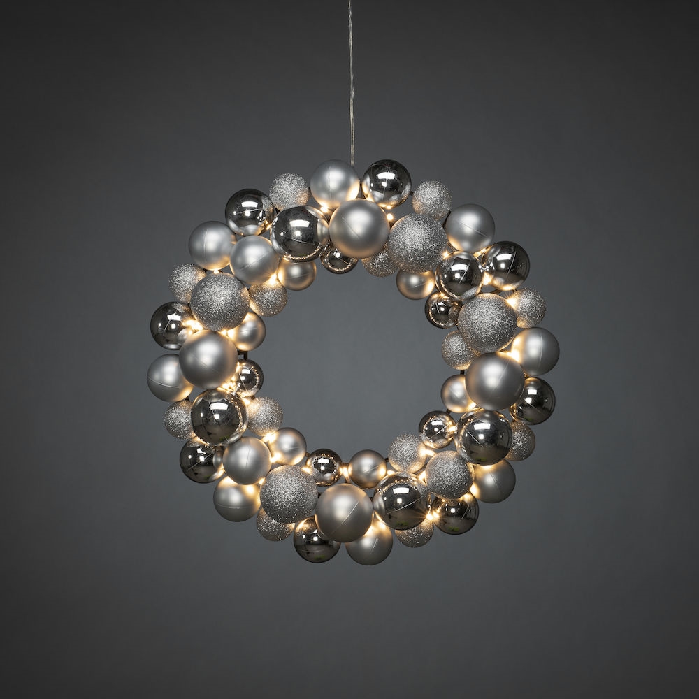 B/O Julkrans 40cm 50 LED Silver