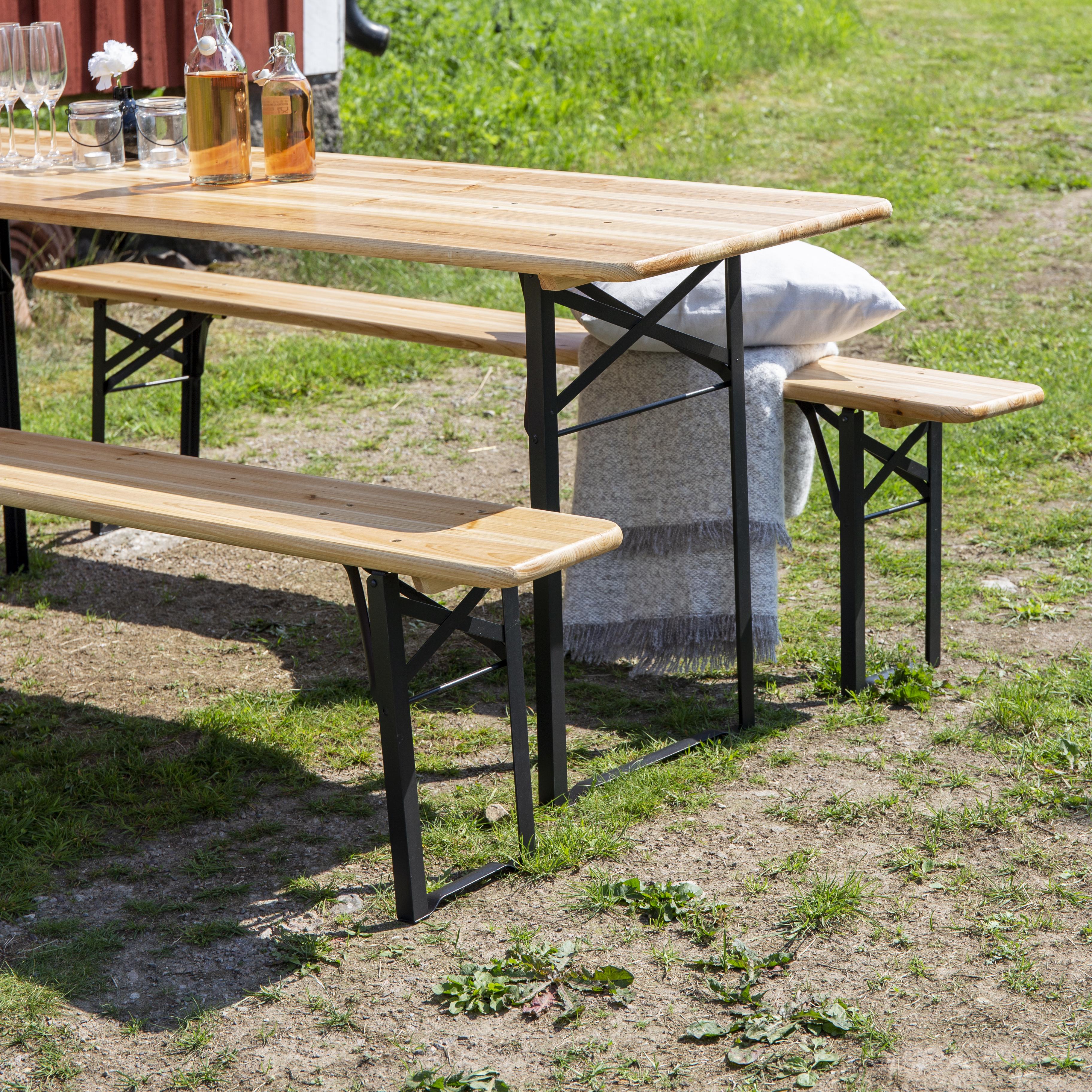 Bänkbord Venture Home Guniess Ihopfällbart Picknickbord med 6 Sittplatser