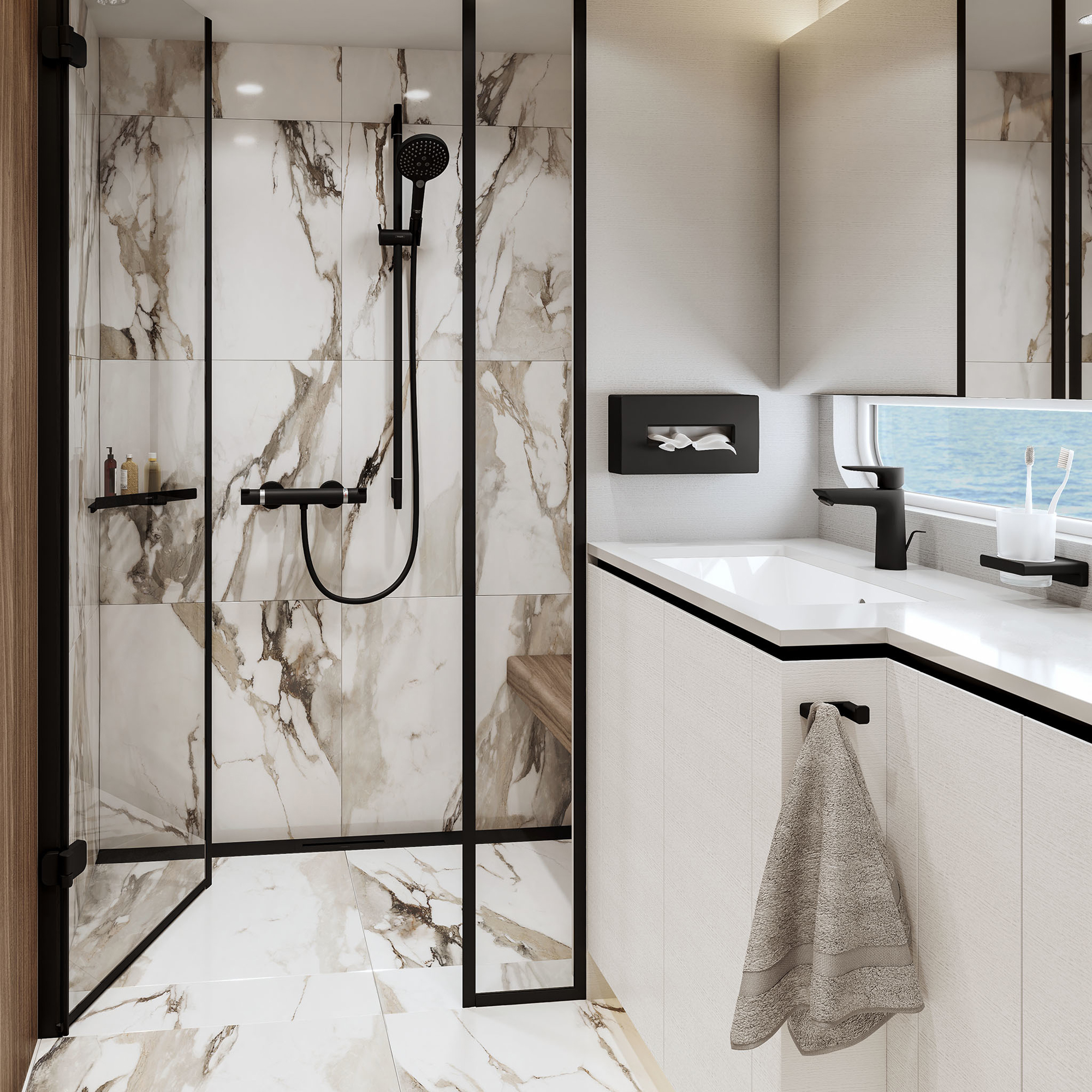 Dispenser Hansgrohe AddStoris för Pappersservetter