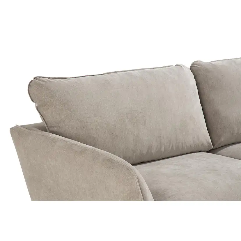 Trend Lyx 3-sits Soffa Beige, Svarta ben