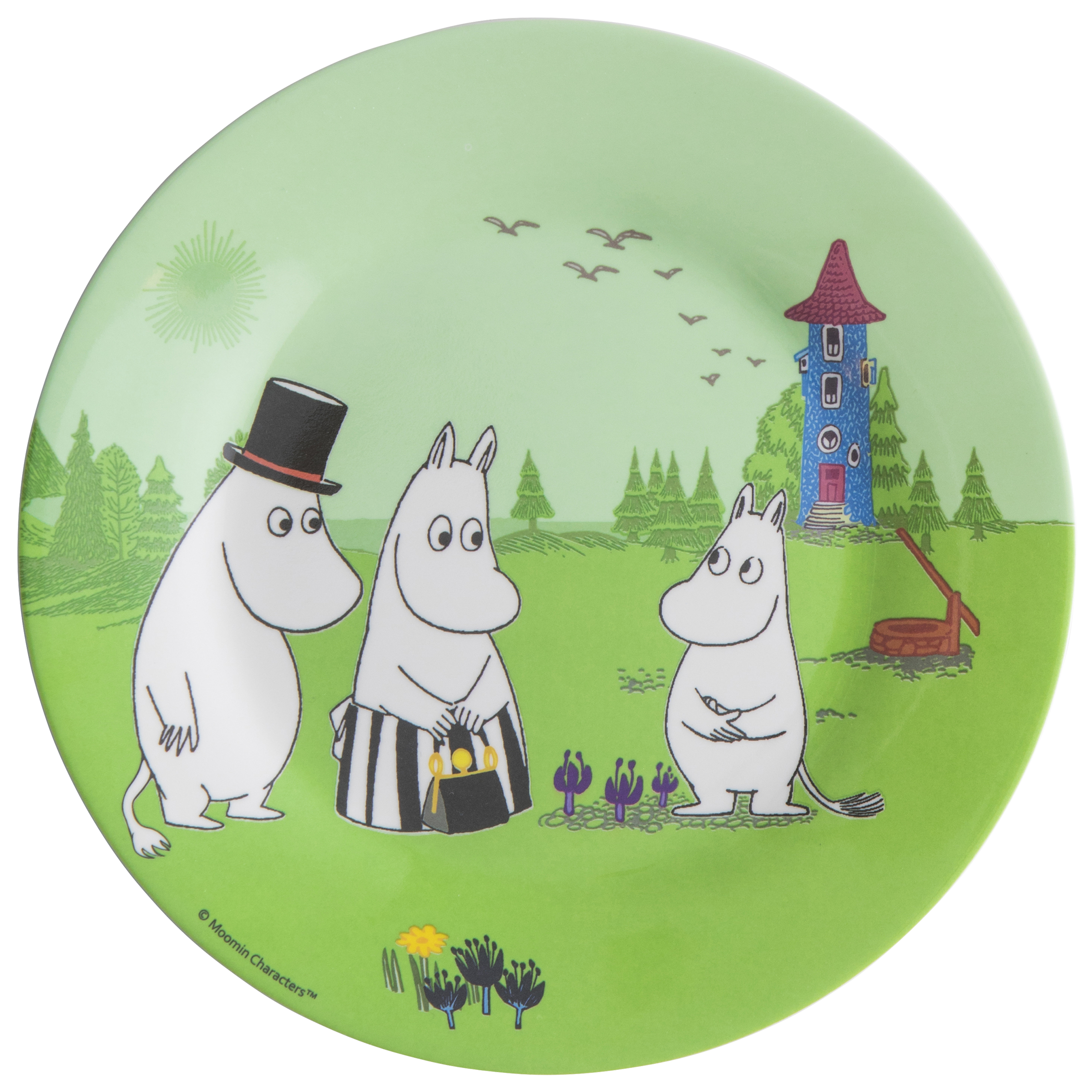 Barntallrik Rätt Start Mumin Muminhuset Grön