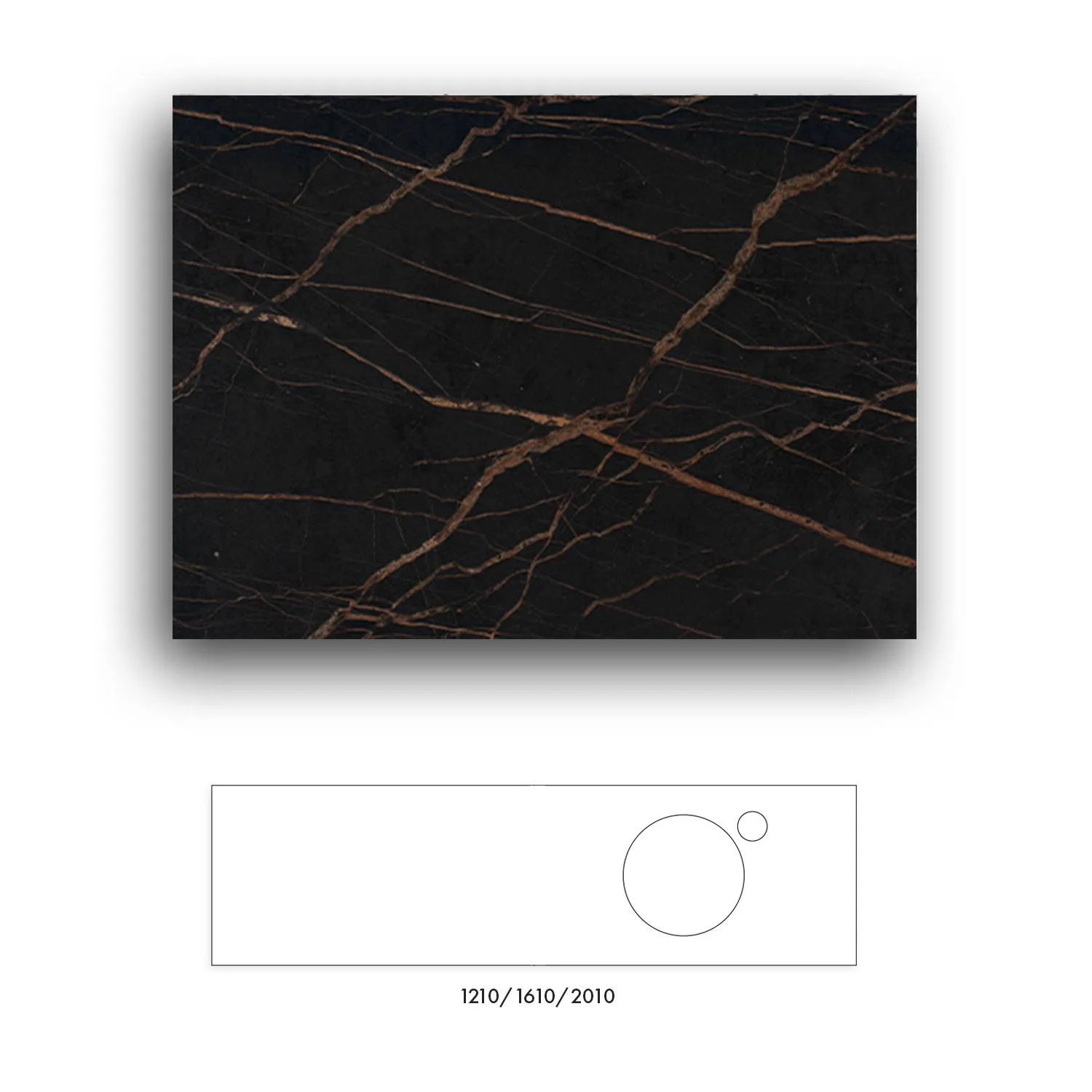 Bänkskiva Macro Design Crown+ Dekton 1610 till Tvättställsskåp Crown