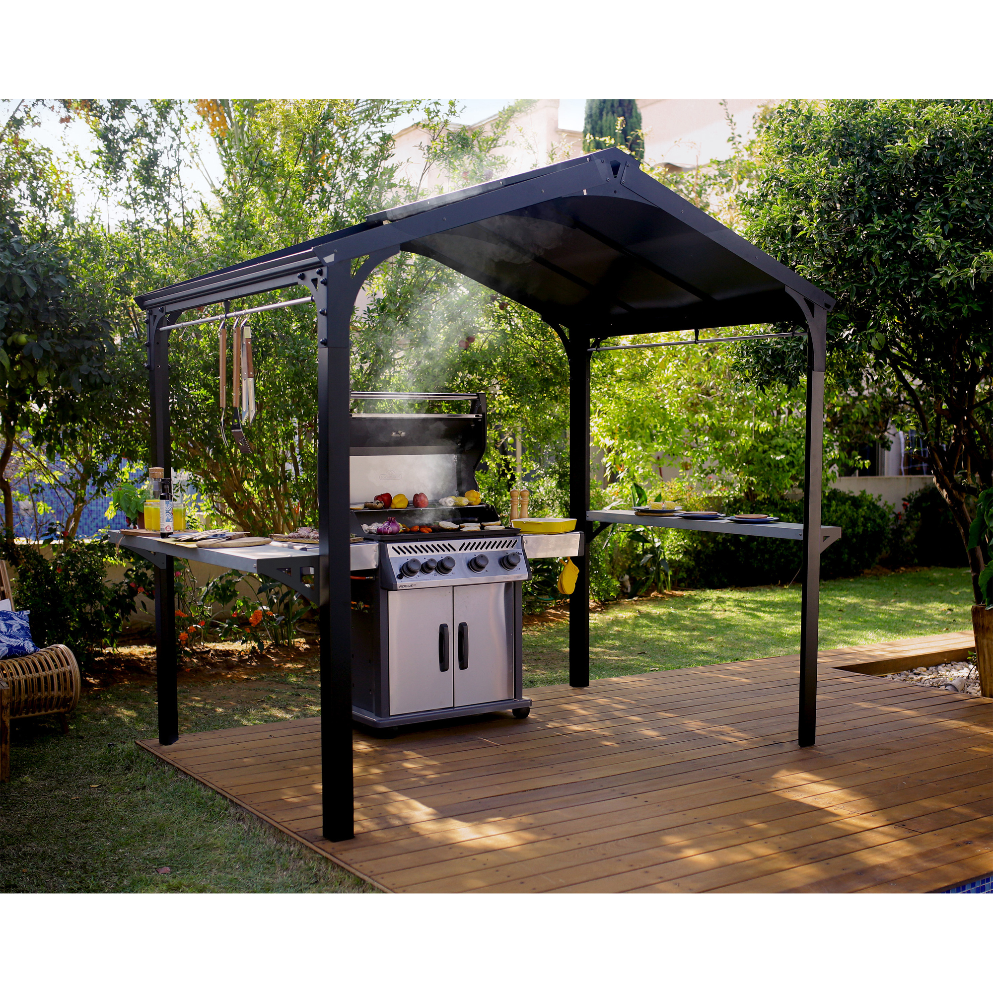 Paviljong Canopia by Palram Austin BBQ Aluminium 1,8 X 2,4 m