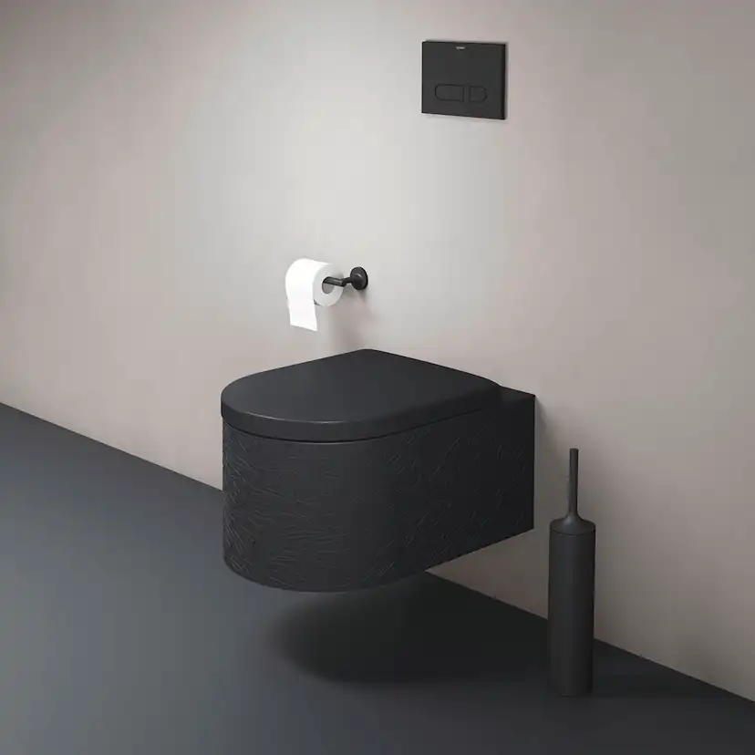 WC vägg, Ytterfärg Mörkgrå Matt 570 mm Mörkgrå