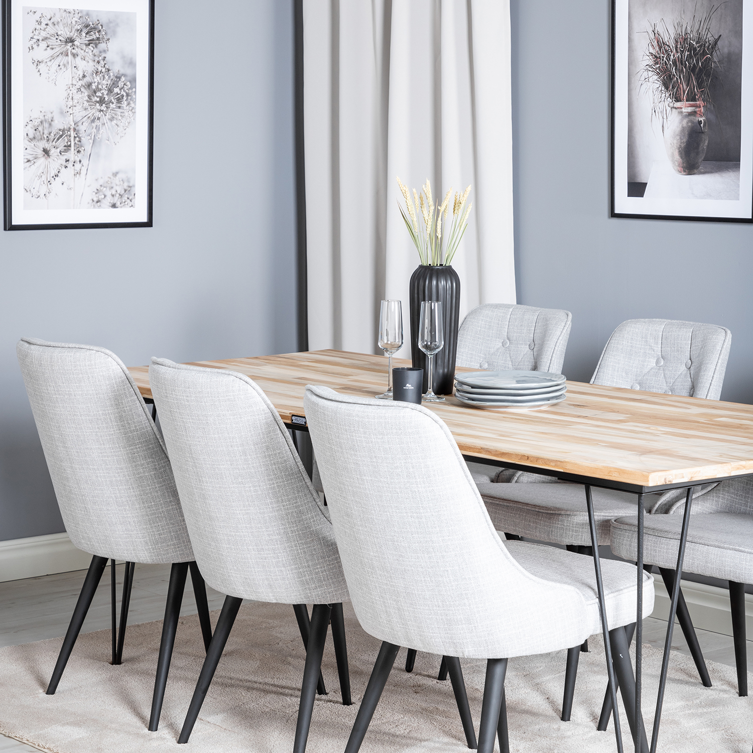 Matgrupp Venture Home Bim med 6 Vera Stolar