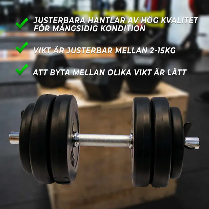 Hantel Fitn Shape 15 kg justerbar