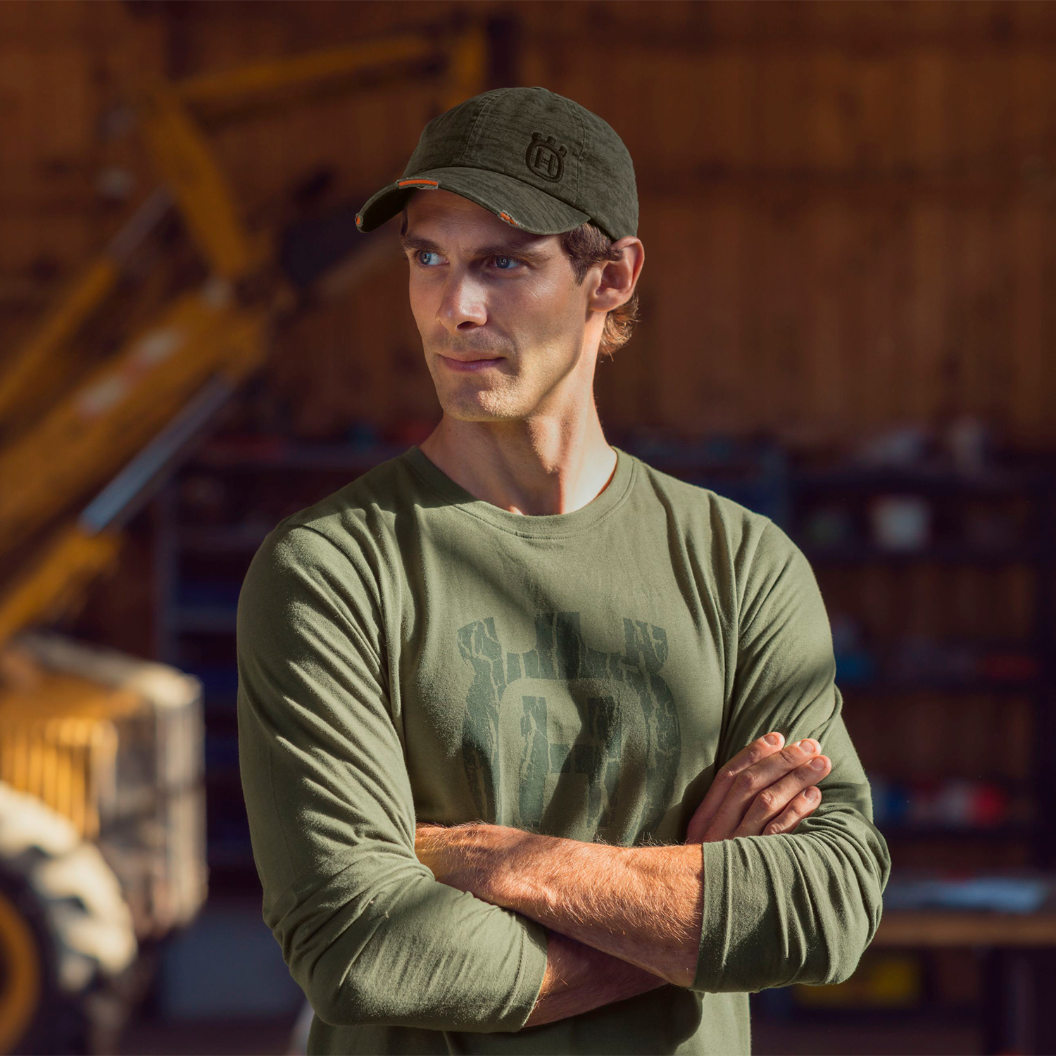 T-shirt Husqvarna Xplorer Barkmönstrad Kamouflage Unisex