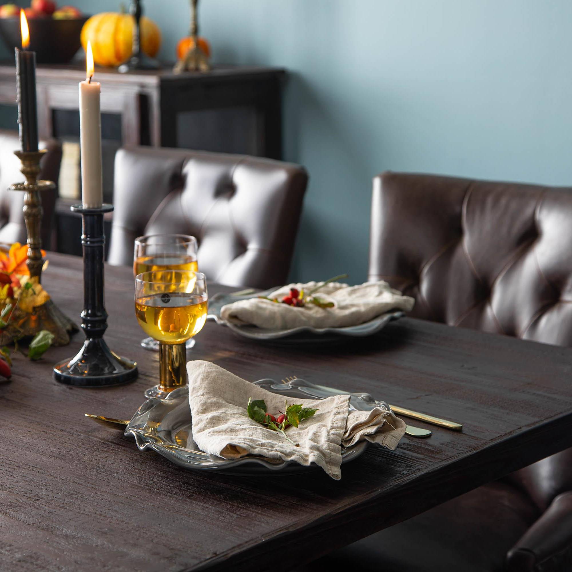 Matgrupp Bloomington Dijon Rektangulärt Matbord 200 cm med 6 Tuva Matstol