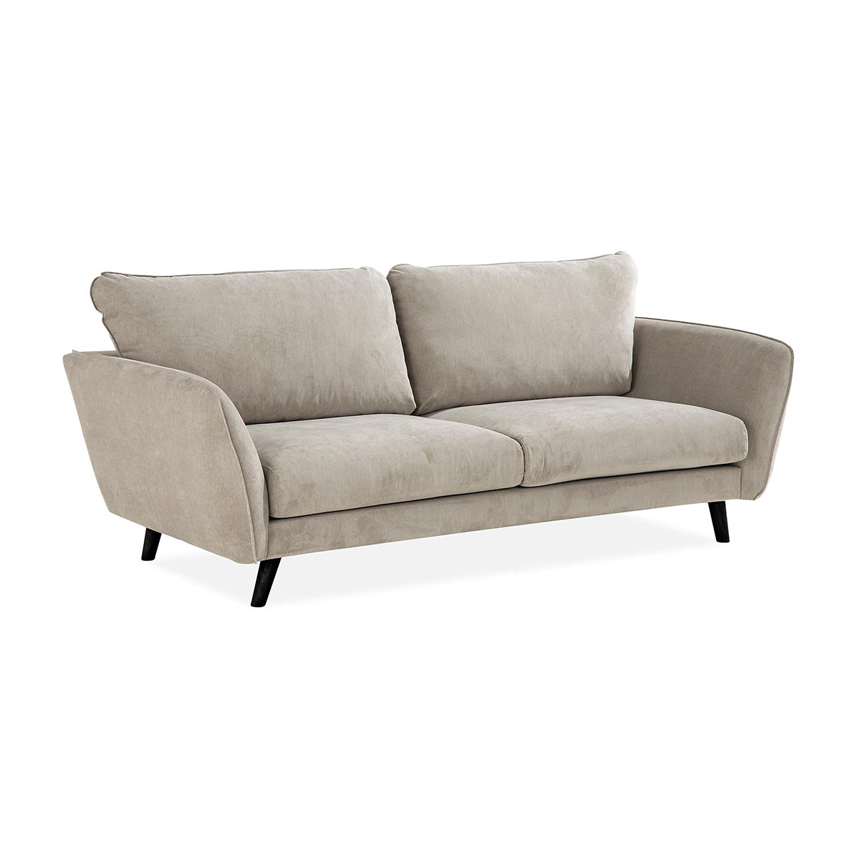 Trend Lyx 3-sits Soffa Beige, Svarta ben