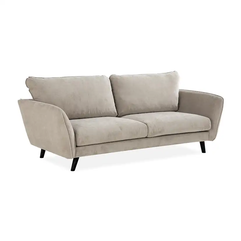 Trend Lyx 3-sits Soffa Beige, Svarta ben