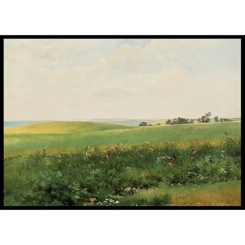 Poster Gallerix Sommerlandskab Med Bølgende Marker By Carl Frederik Aagaard
