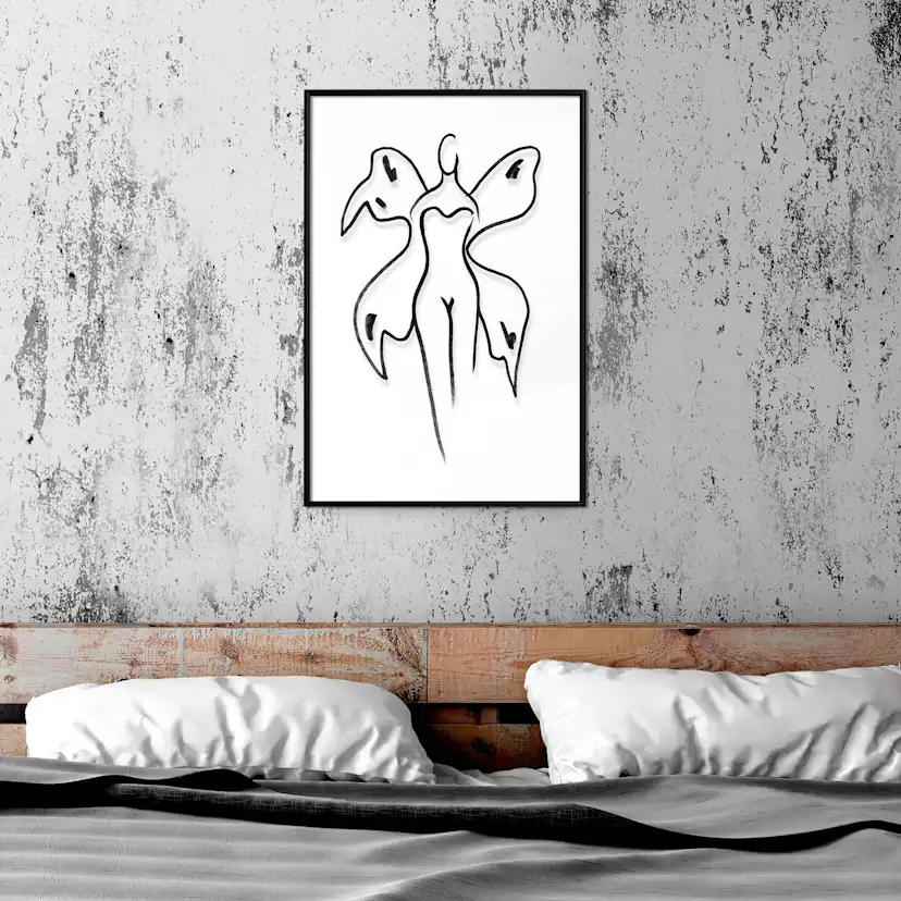 Poster Artgeist Affisch Butterfly Woman