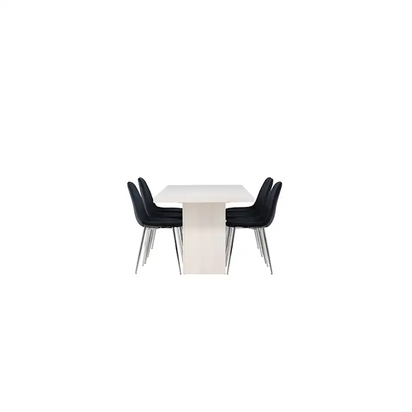 Matgrupp Venture Home Olga med 6 Polar Sammet Stolar