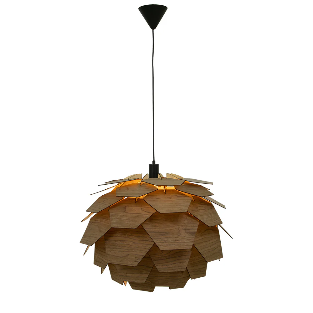 Carpatica Taklampa Ø60, Brun Fanér Brunbets
