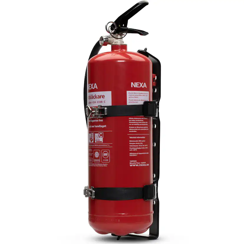 Brandsläckarhållare Nexa FH-006 för 6kg Pulversläckare - Svart