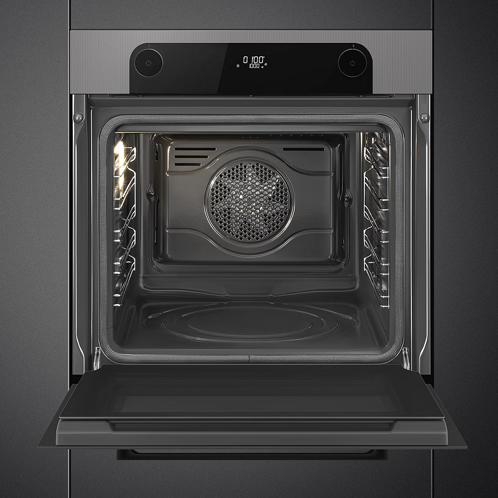 Termoventilerad Ugn Smeg SFP6201TS med Pyrolysrengöring Silver 60 cm
