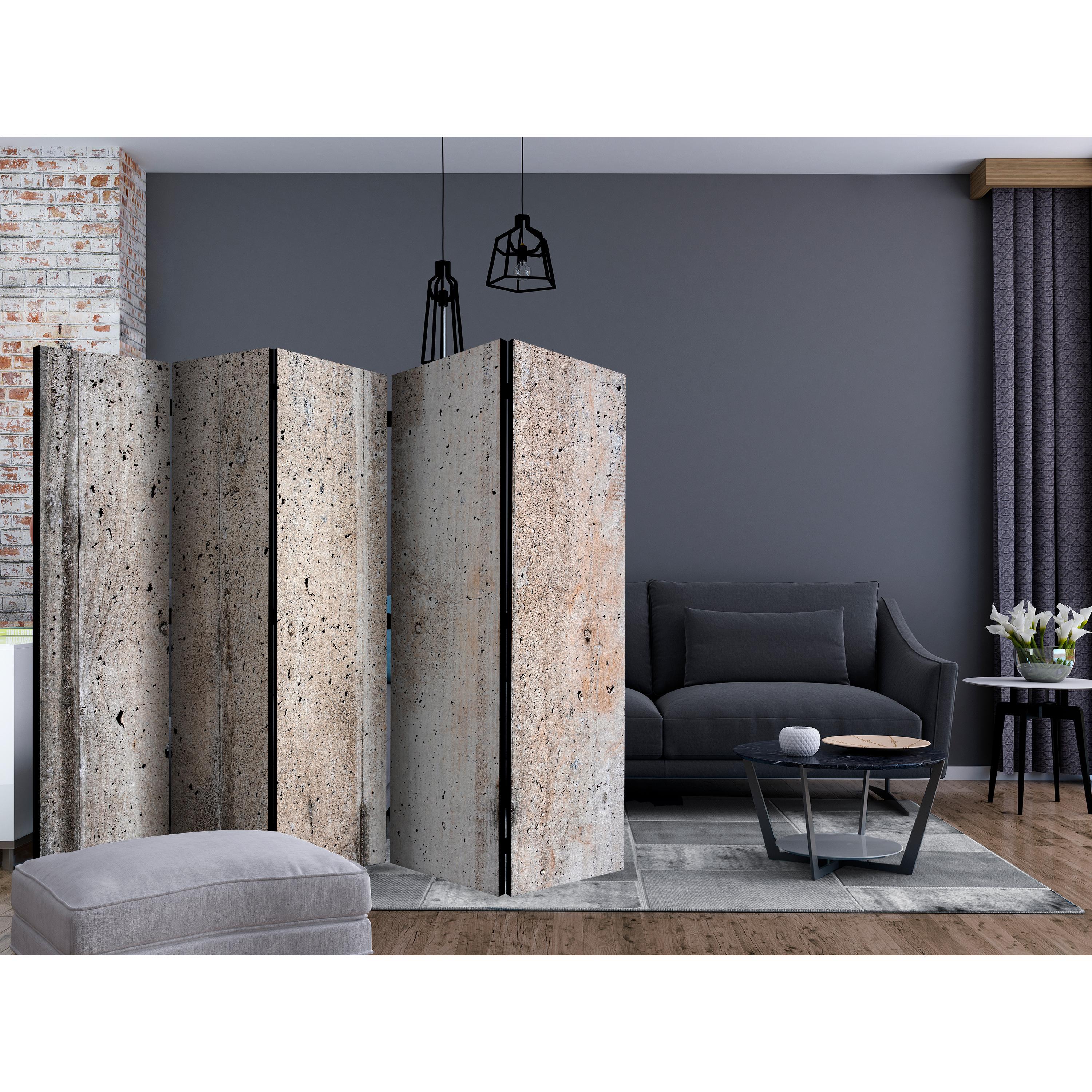 Rumsavdelare Skärmvägg Arkiio Old Concrete II 225x172 cm