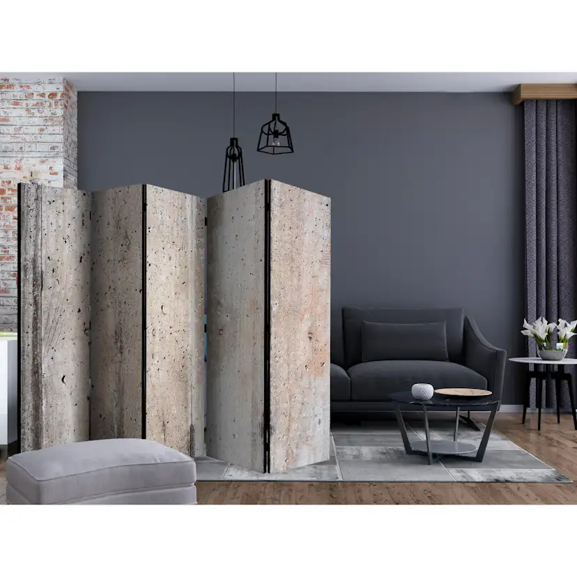 Rumsavdelare Skärmvägg Arkiio Old Concrete II 225x172 cm