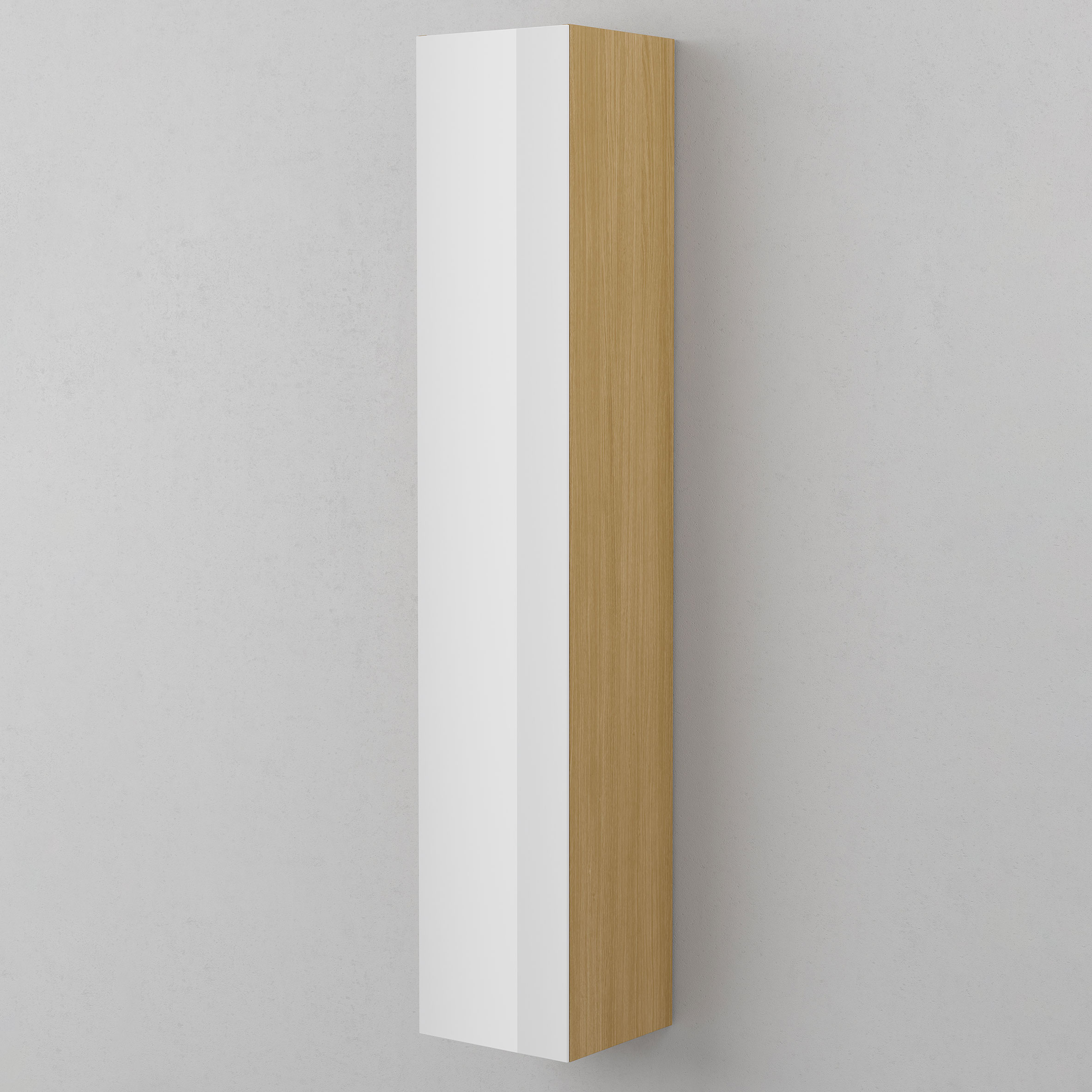 Högskåp TWIN 30,Natural Oak, 5 Hyllplan, Höger.300x1600x290 Bredd: 300 mm, Natural Oak, Höger utan Lådor