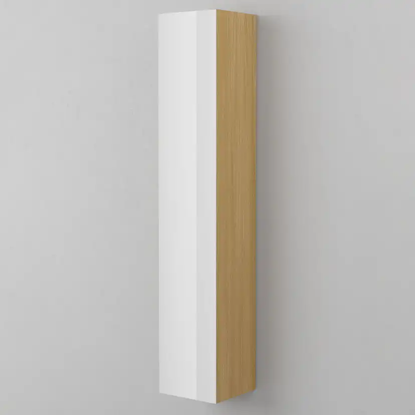Högskåp TWIN 30,Natural Oak, 5 Hyllplan, Höger.300x1600x290 Bredd: 300 mm, Natural Oak, Höger utan Lådor