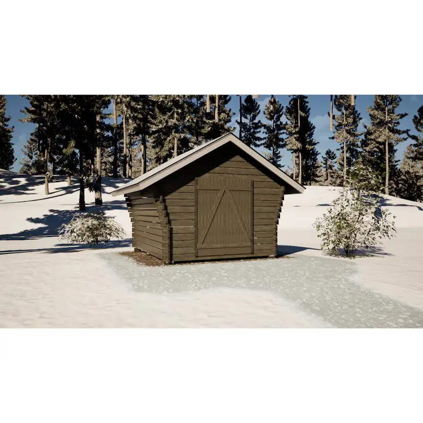 Timmerförråd LP Garden R-M (10m²) Med Springor