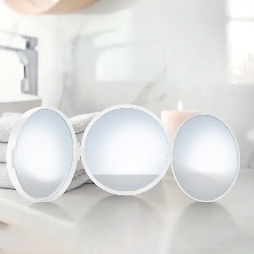 OUTLINE LITE - Resesminkspegel, ihopfällbar, x5 och x12 förs Matt vit