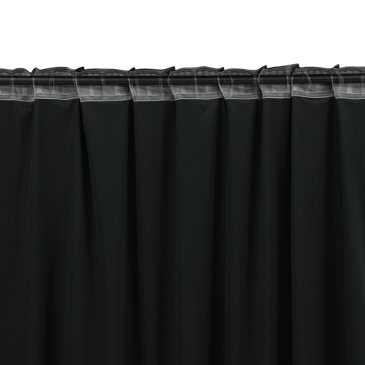 Mary Curtain Polyester/velvet - Black - 135*250 - Multi band Svart