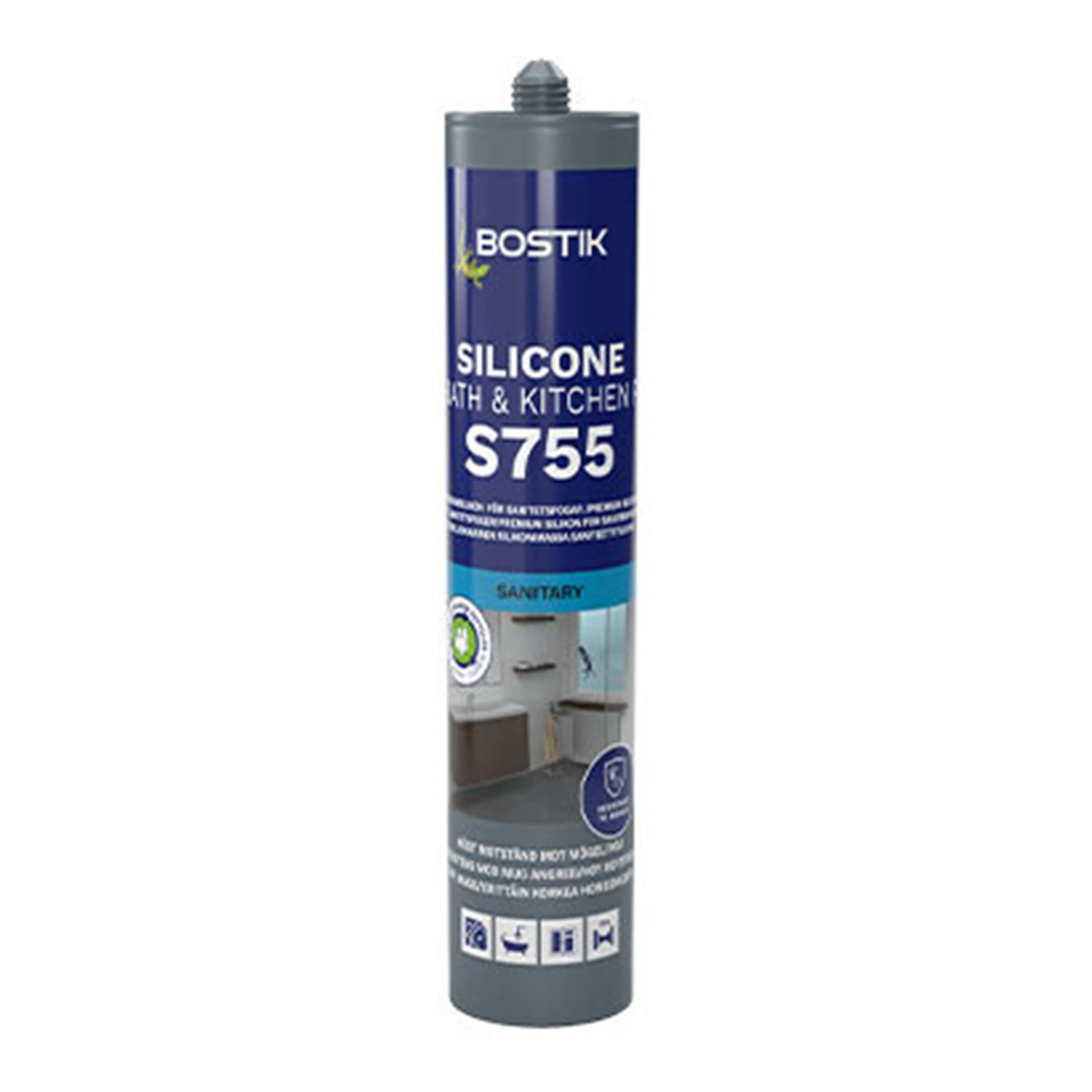 Silikonfogmassa Bostik S755 Bath & Kitchen Transparent Transparent