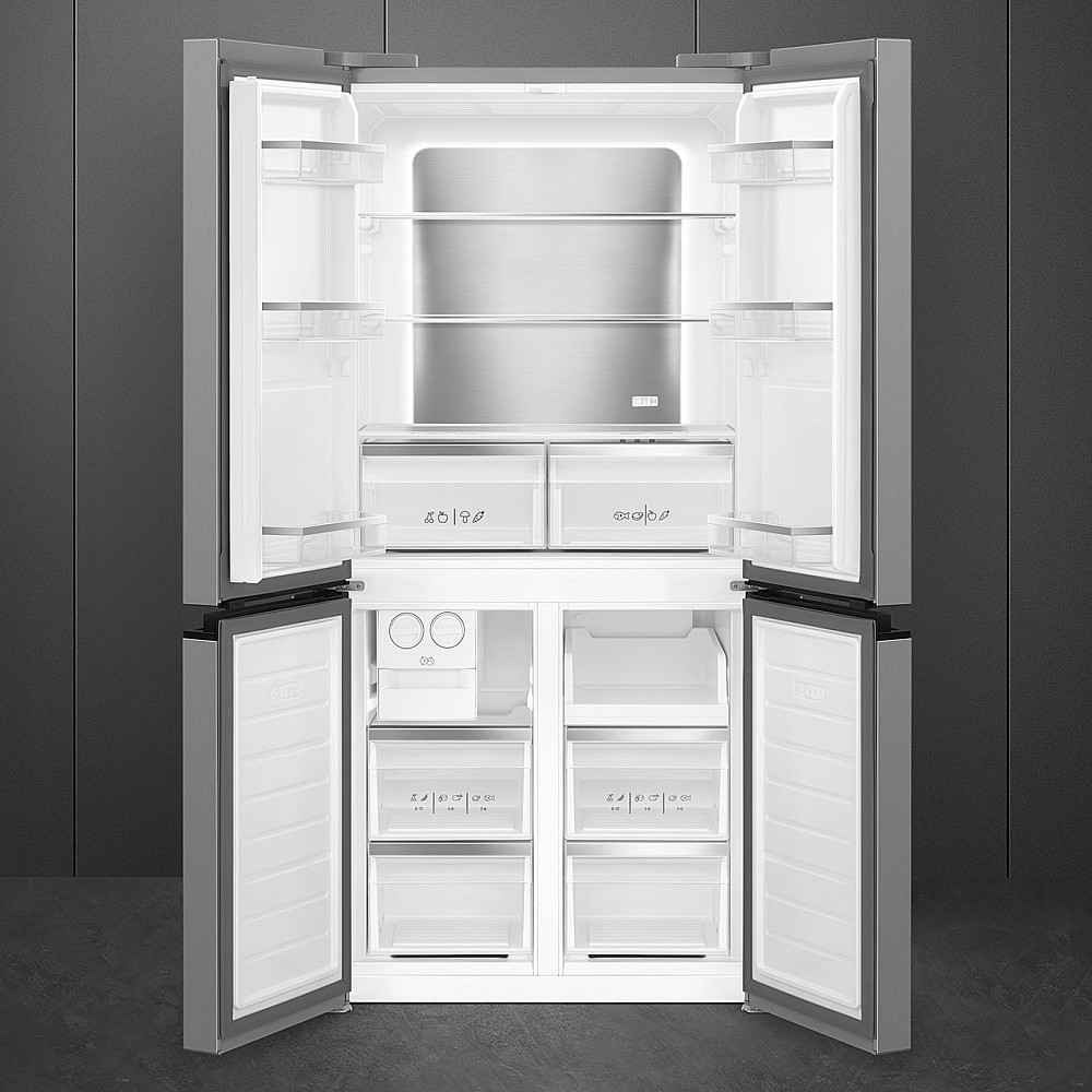 Kombinerad Kyl/Frys Smeg FQI48XD french door, Rostfri stål