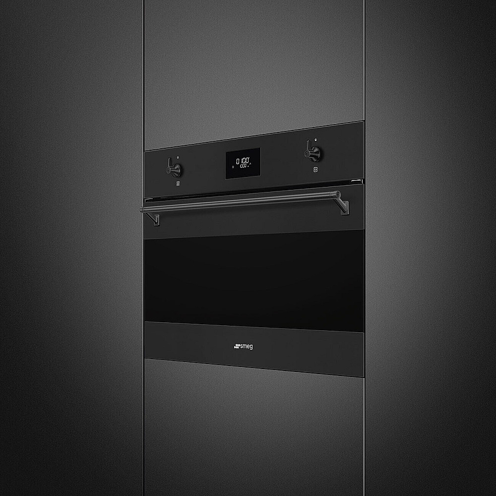 Kombiugn Smeg SO4301M1N med Mikro-och ångfunktion Mattsvart 45cm